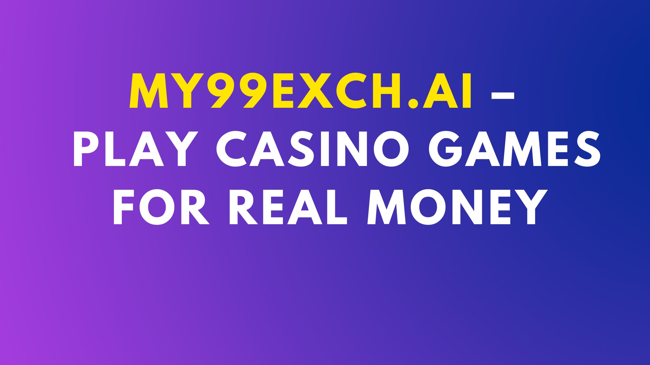 play casino games for real money