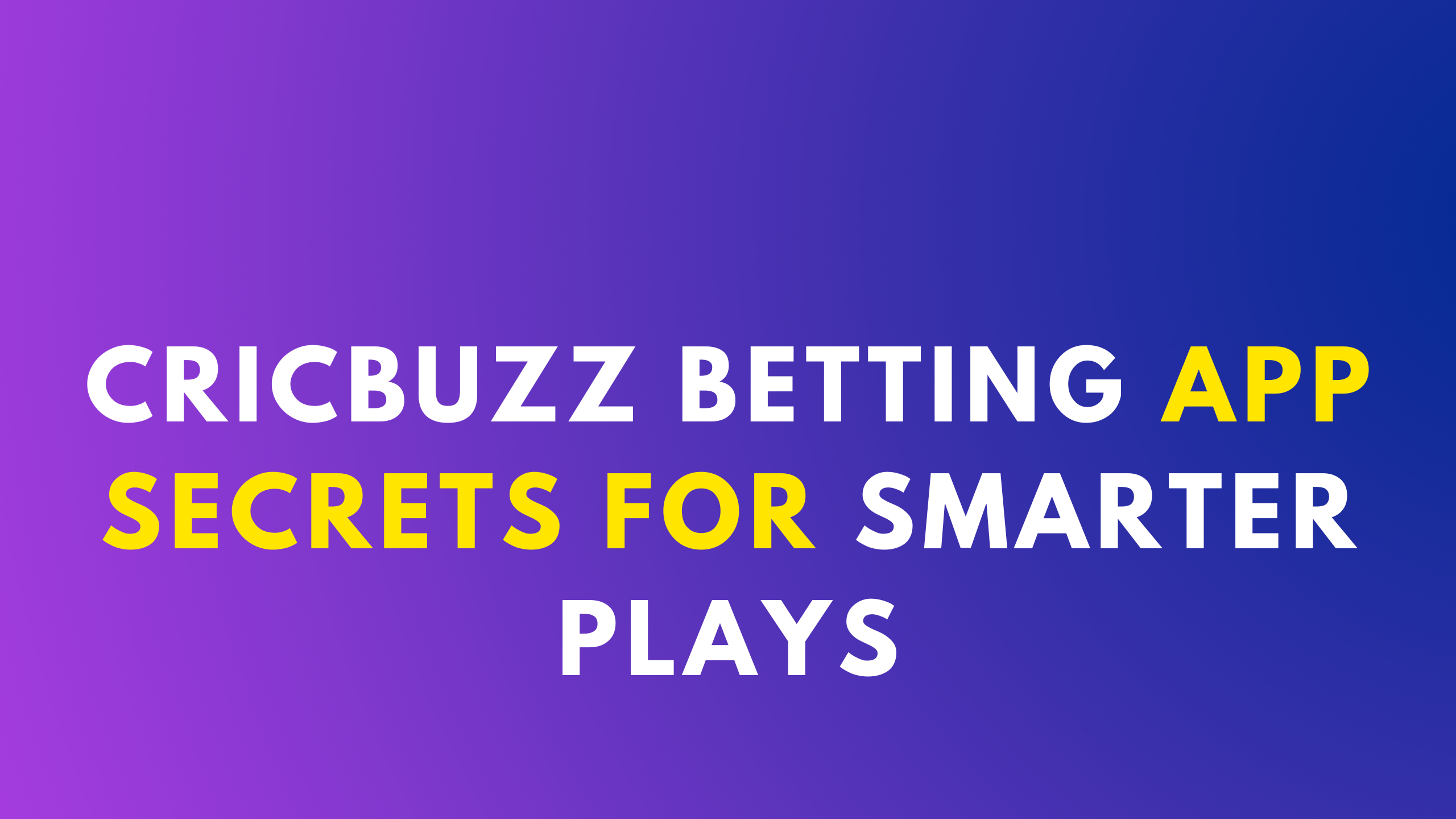 Cricbuzz Betting App