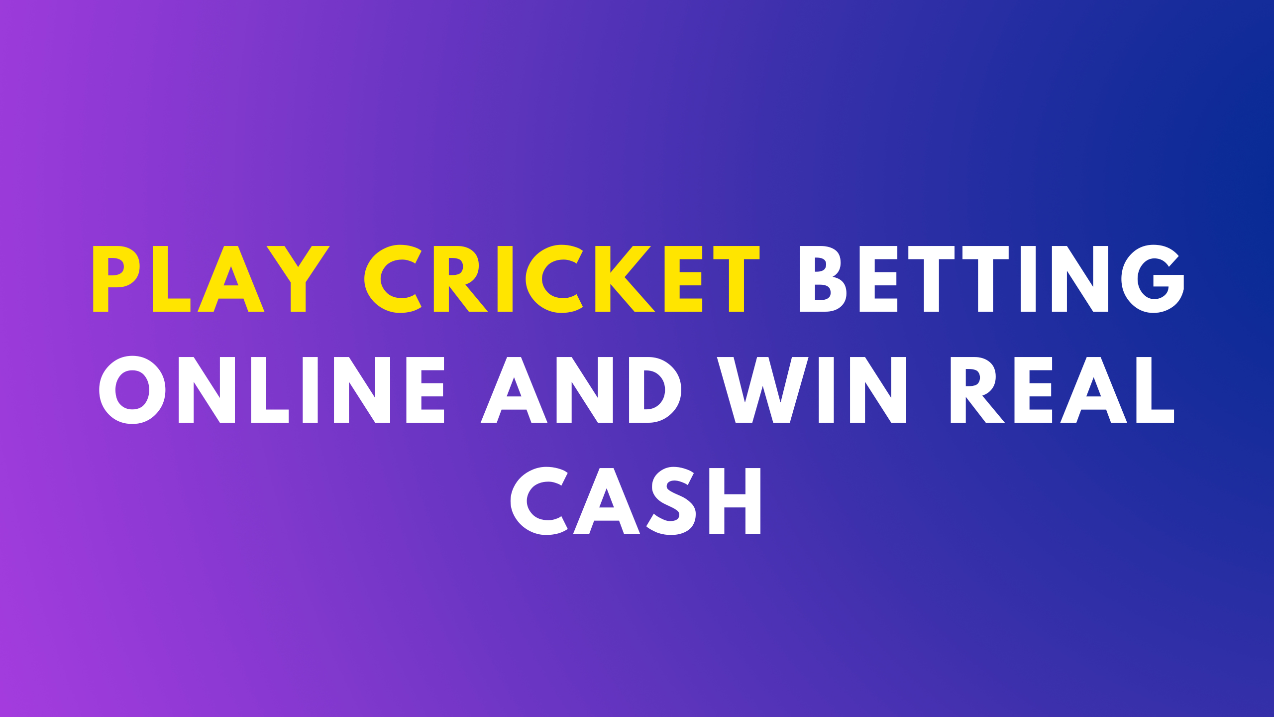 cricket betting online
