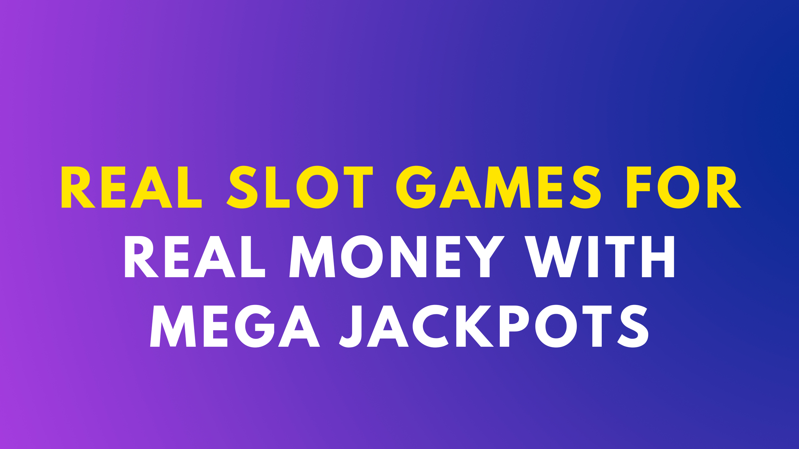 real slot games for real money