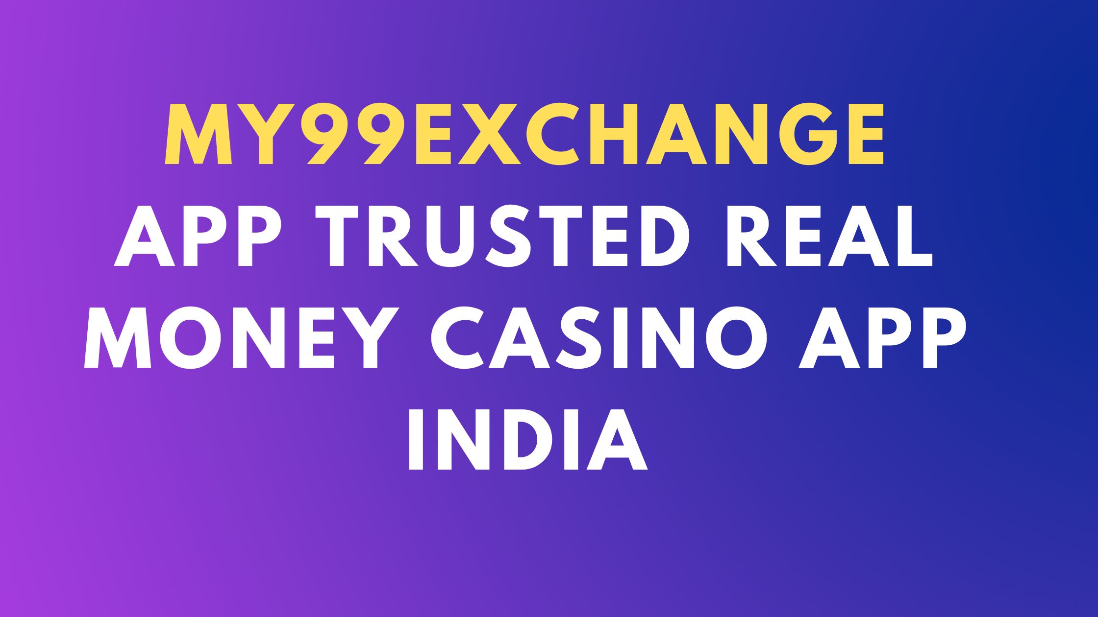 trusted real money casino app India